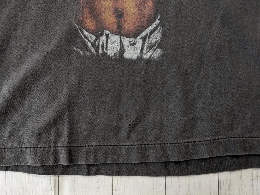 セントマイケル/両面プリントT/ヴィンテージ加工/SIZE XLビッグシルエット