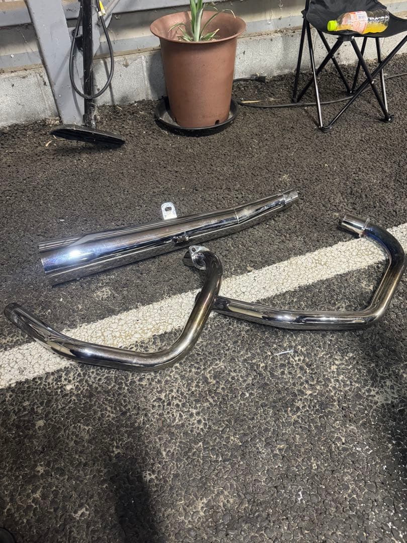 CB250T CB400T メガホンマフラー メッキ