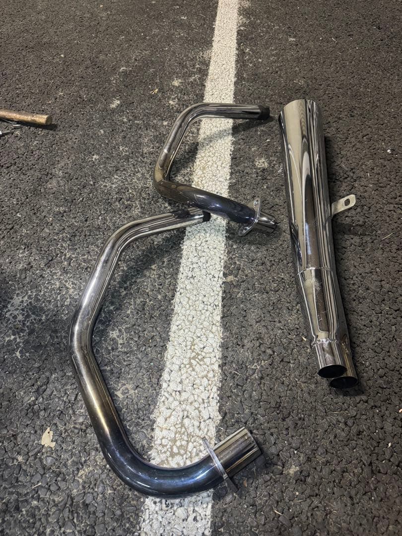 CB250T CB400T メガホンマフラー メッキ