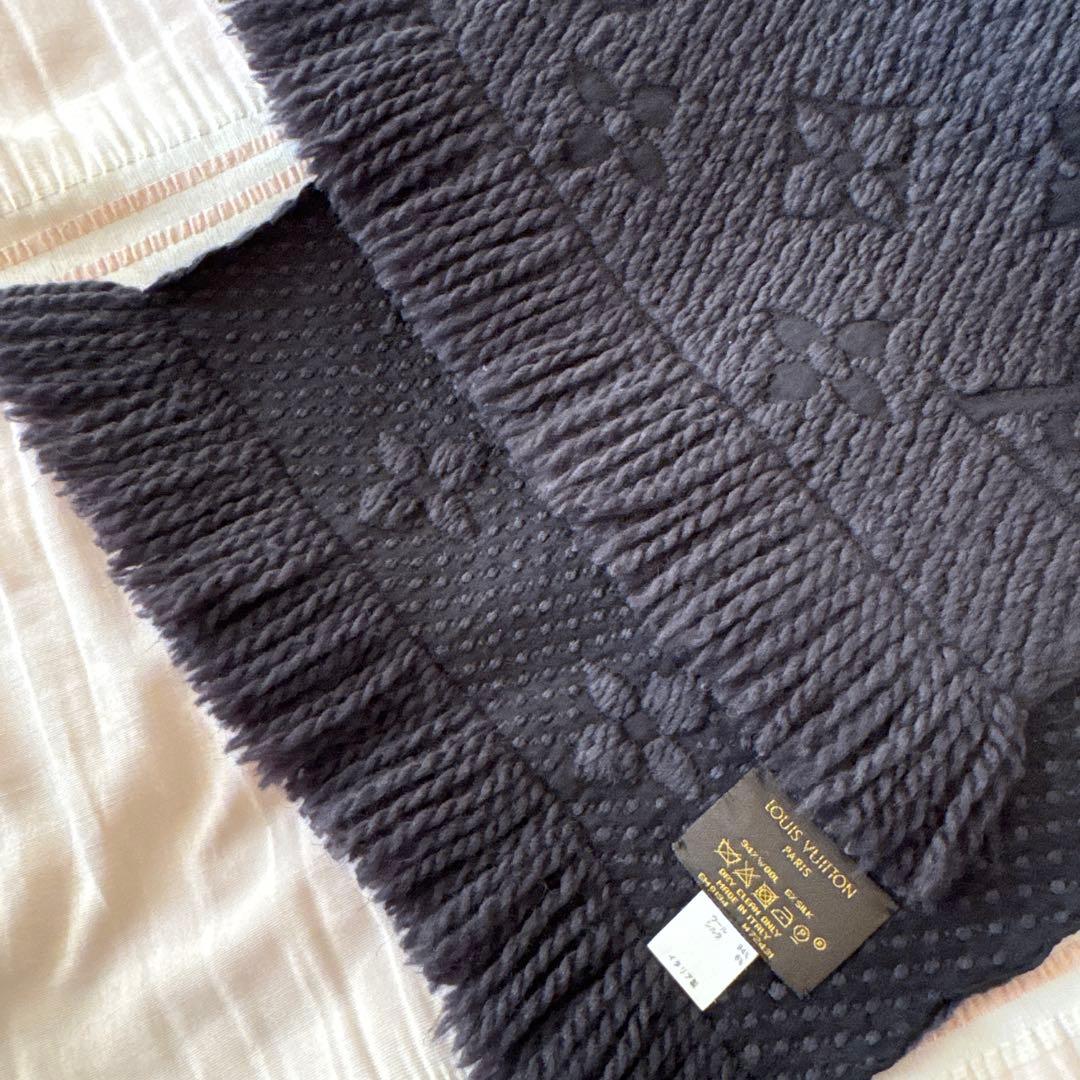 ルイヴィトン エシャルプ ロゴマニア マフラー ノワール ブラック