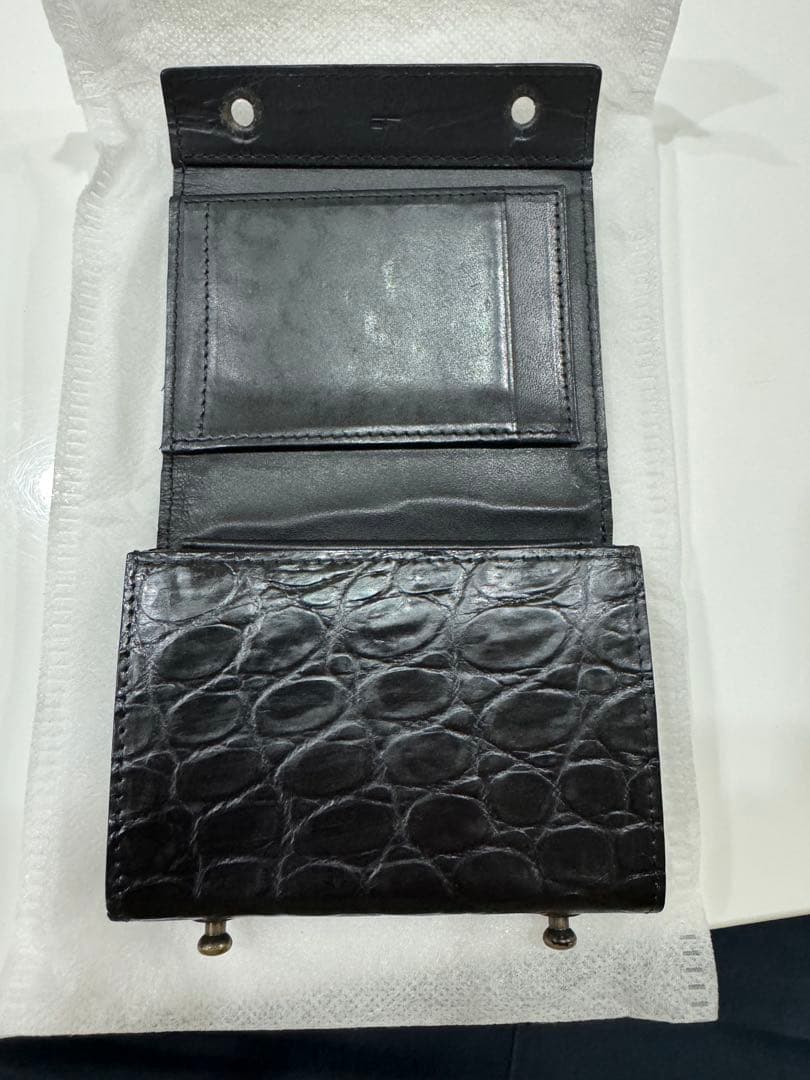 エムピウ　ミッレフォッリエ 1枚革クロコブラック