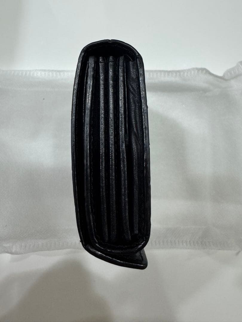 エムピウ　ミッレフォッリエ 1枚革クロコブラック