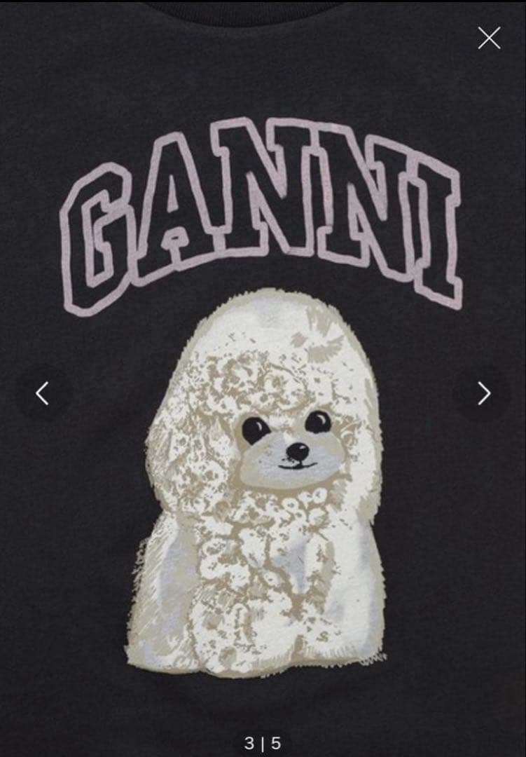 新品タグ付き♡GANNI♡プードル♡Tシャツ♡Mサイズ