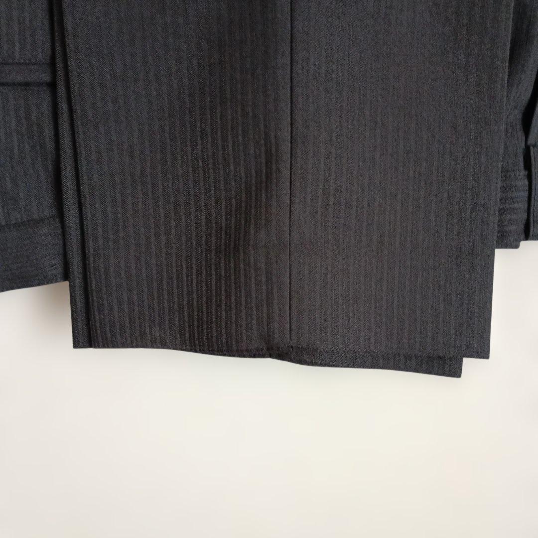 【良品】 スーツ ５点セット 男の子 160cm 黒 ストライプ