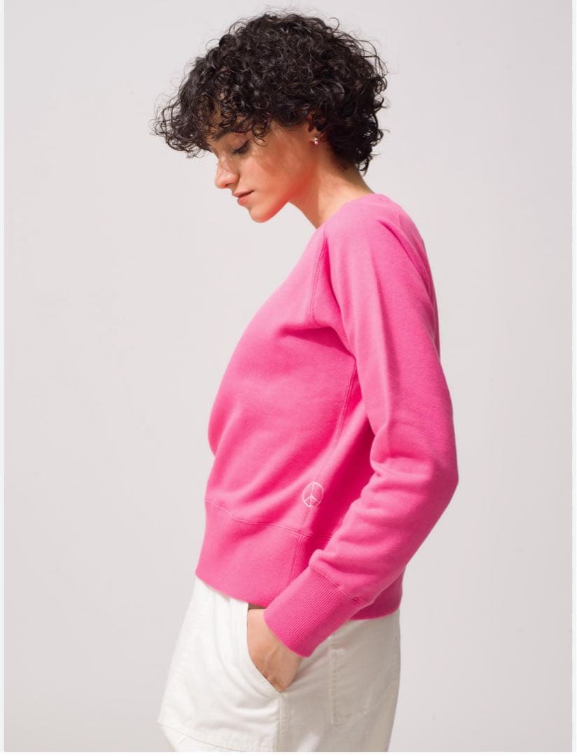 RHC Ron Herman 刺繍 ピンク トップス スウェット S