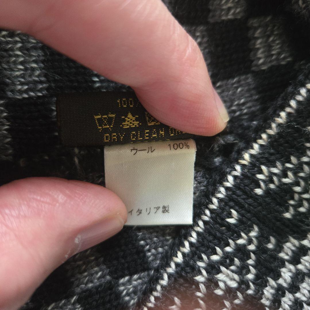 ルイヴィトン LVロゴ ダミエグラフィット ニット帽 ポンポン メンズライン