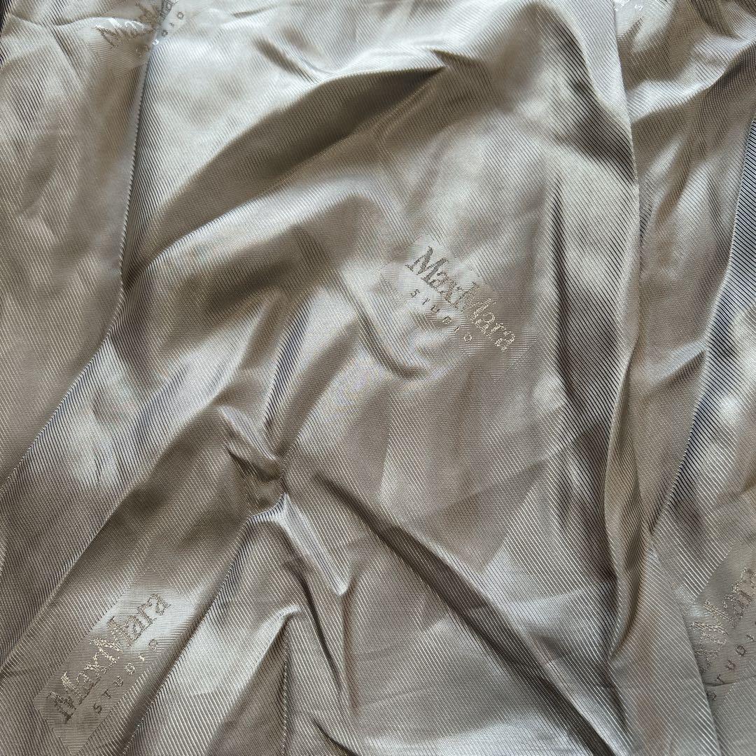 MaxMara Studio ガウンコート グレー 40 ピュアウール ファー