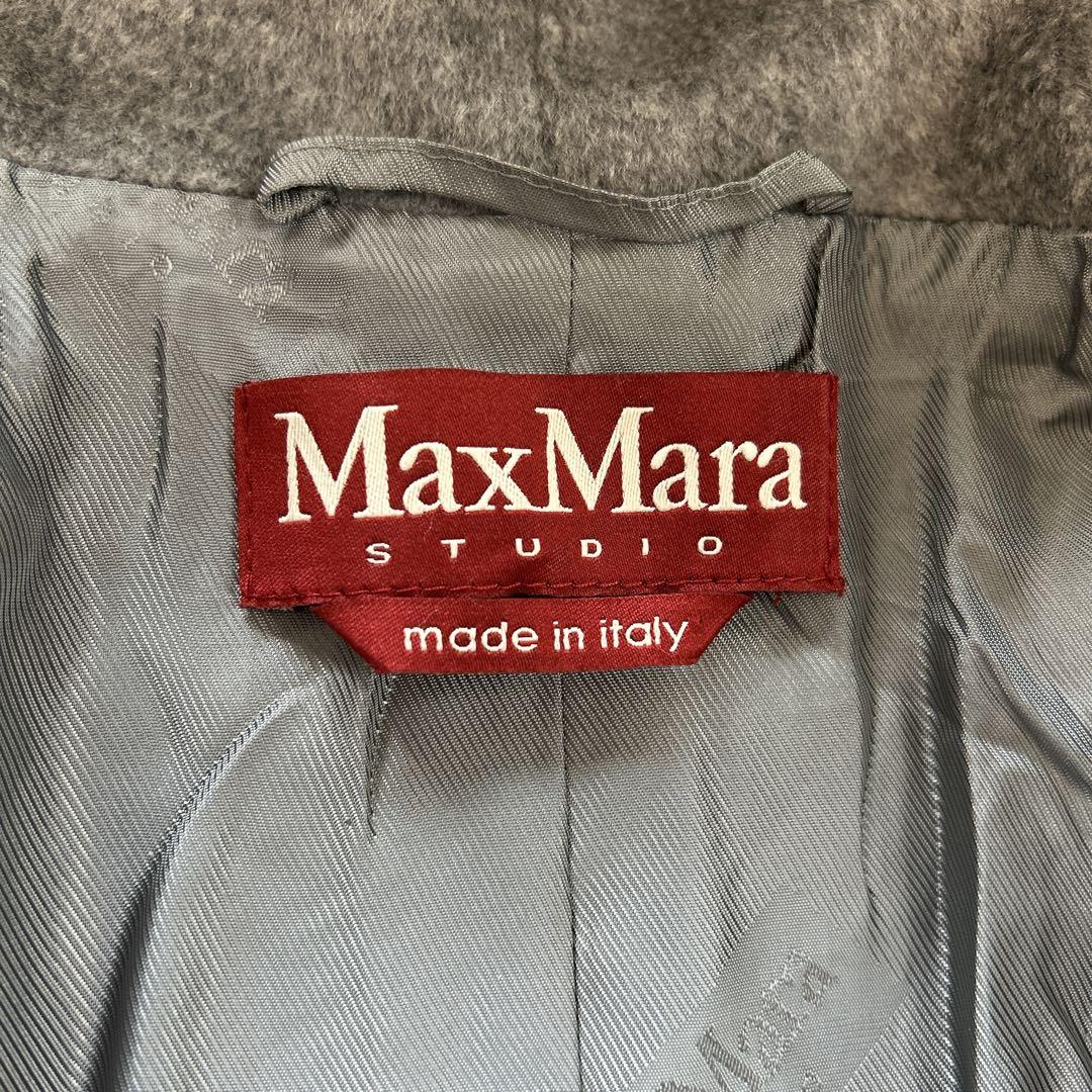 MaxMara Studio ガウンコート グレー 40 ピュアウール ファー