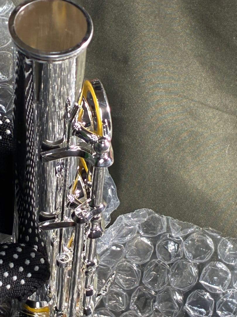 H足部管 銀メッキ洋銀製 C管フルートの高音安定、音色リッチ化に❕良品選定品