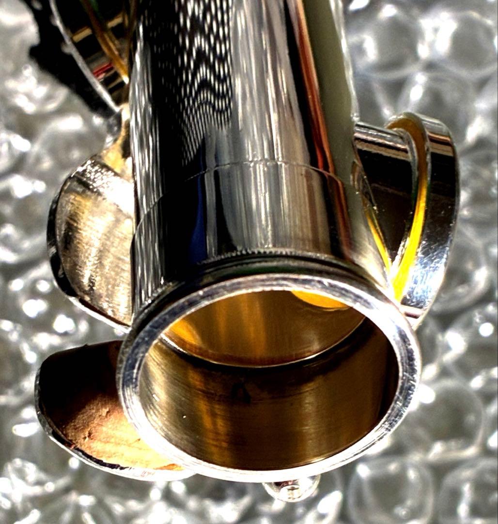 H足部管 銀メッキ洋銀製 C管フルートの高音安定、音色リッチ化に❕良品選定品