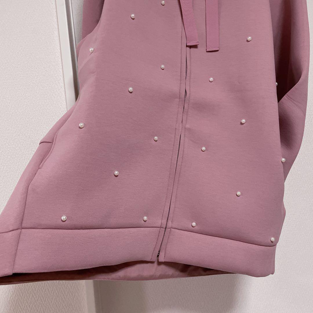 新品未使用タグ付き &LOVE パール装飾 パーカー チュニック3L アンドラブ