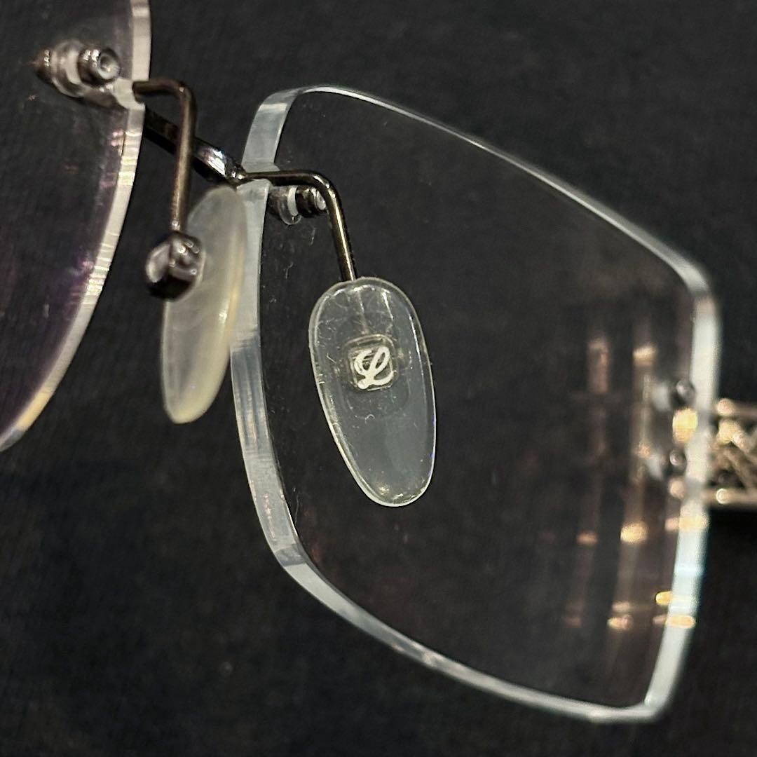 LOEWE サングラス アナグラム ツーポイント リムレス 度入り 男女兼用