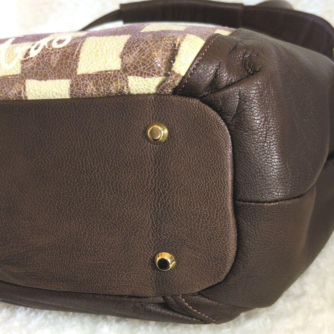 ATAO アタオ 希少 ドゥードゥルディノ 市松模様 2ウェイバッグ 美品❗️