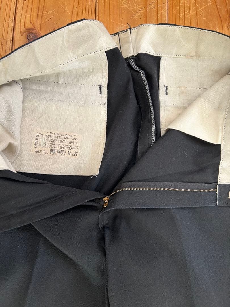 80s USA製 Dickies874 ブラックタロン W38