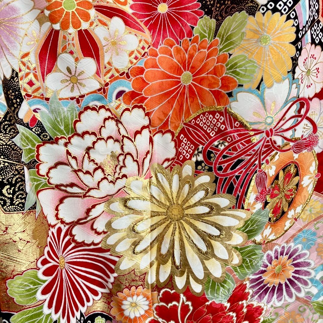 赤 古典柄 ゆったり 振袖7点セット‼️ 成人式 フルセット NO6ま6