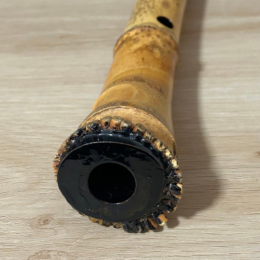 晏弘銘 尺八 銘有 中継ぎ　尺八