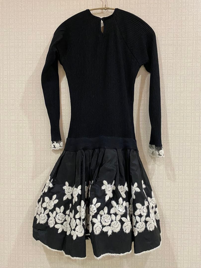 MONNALISA（モナリザ） キッズ/160/ 長袖ワンピース フラワー刺繍