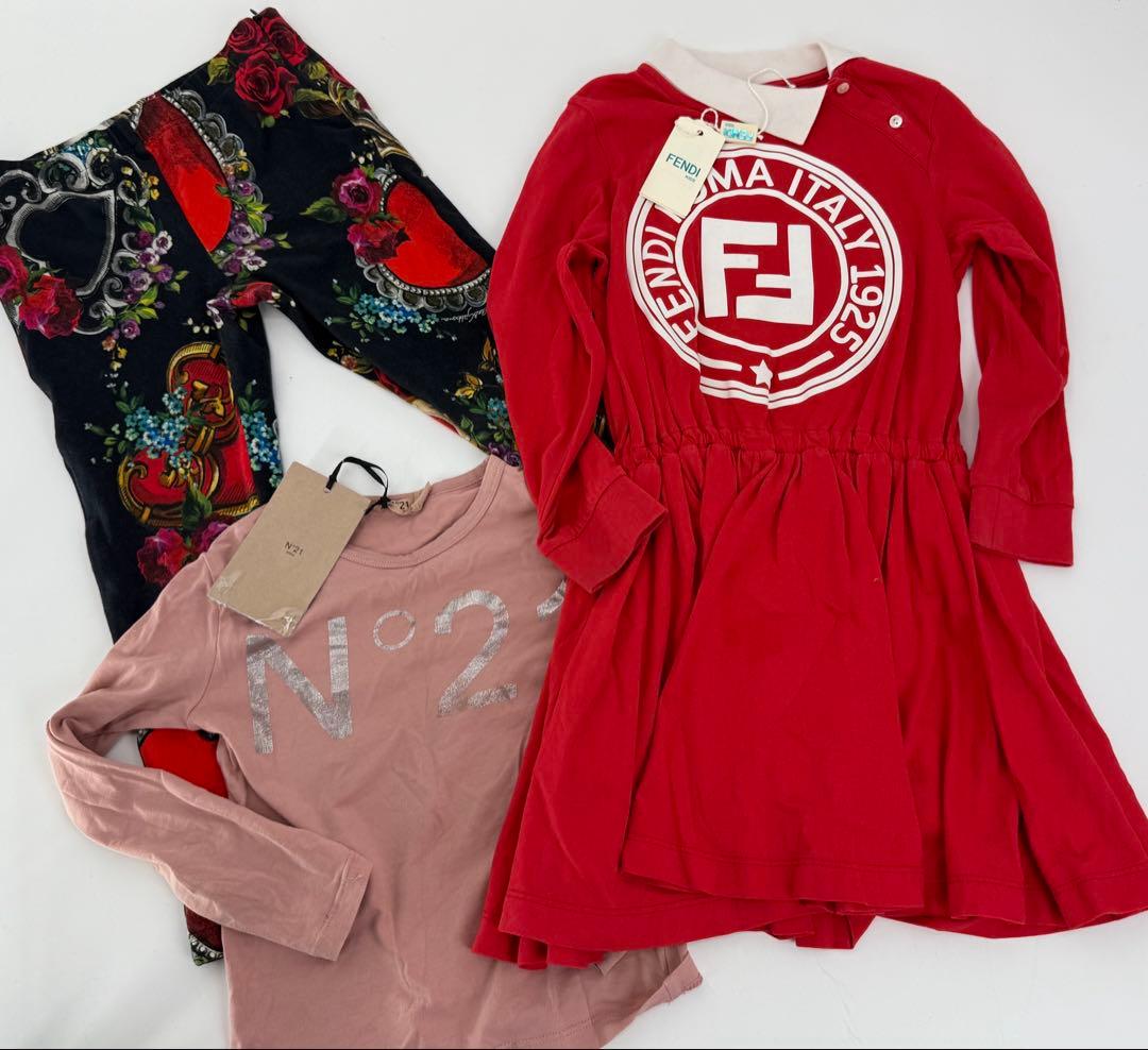 【4歳】3点セット‼️FENDI/ワンピース/ドレス/フェンディ/ドルガバ