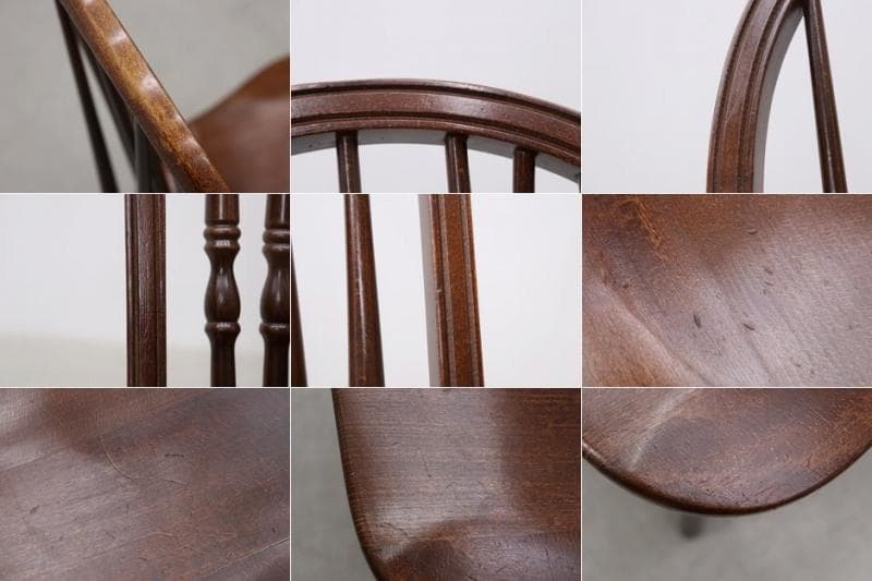 秋田木工 ダイニングチェア ウィンザーチェア 椅子 曲木 無垢材 スポーク