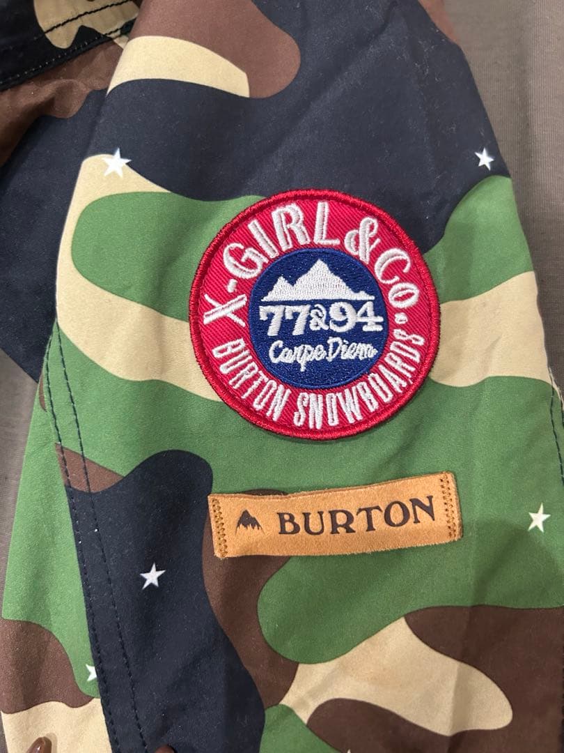 【値下げ★】エックスガール BURTON Xgirl スノボウェア スキー 迷彩