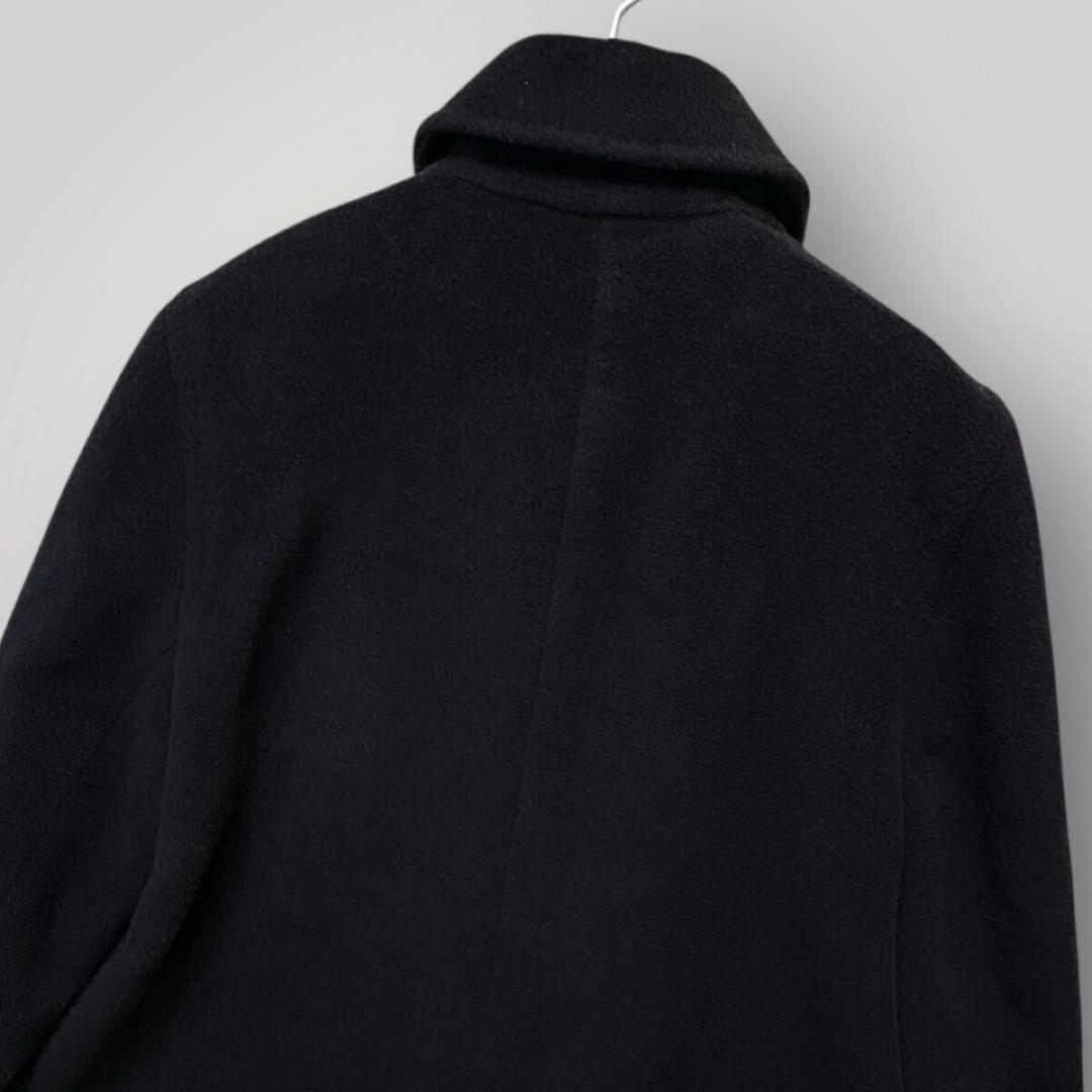 [上質] 白タグ MaxMara マックスマーラ カシミヤ混 黒 コート ダブル