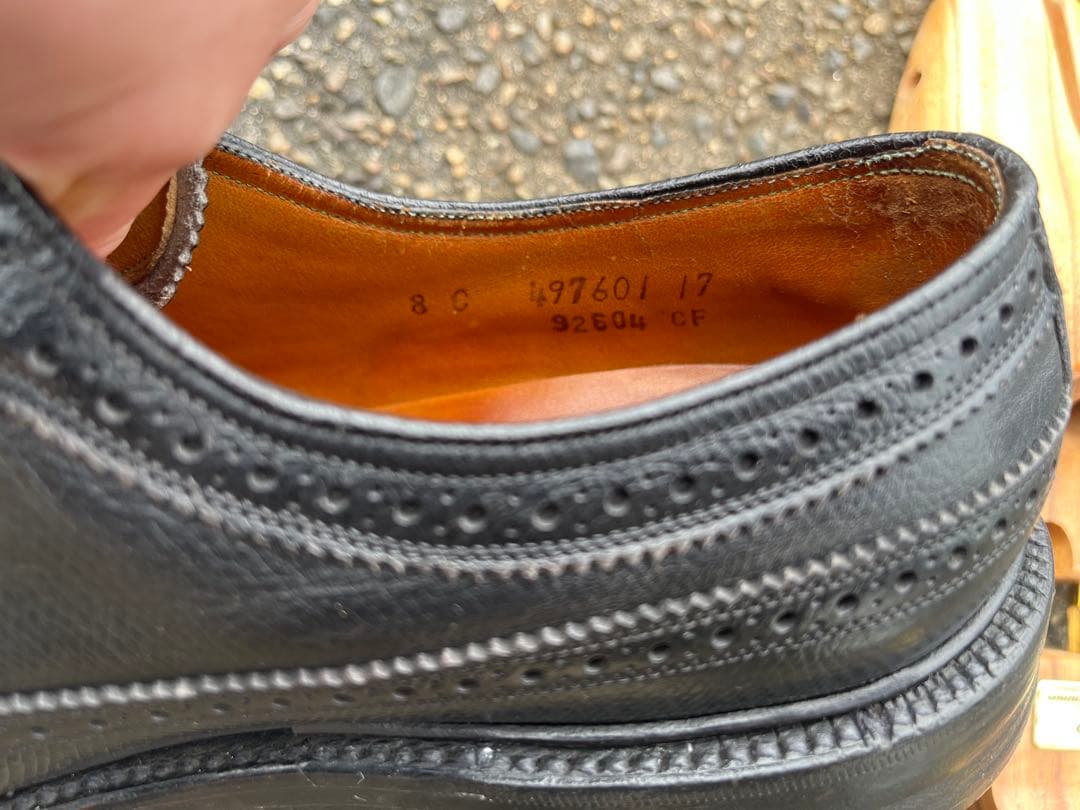 フローシャイム Kenmoor 1965年製 US8 黒 フルブローグ 米国製