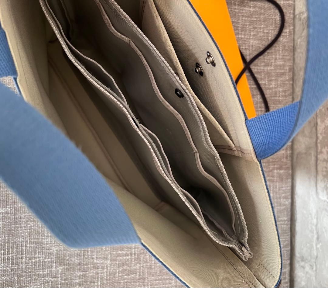 Hervé Chapelier ブラウン ブルートートバッグ