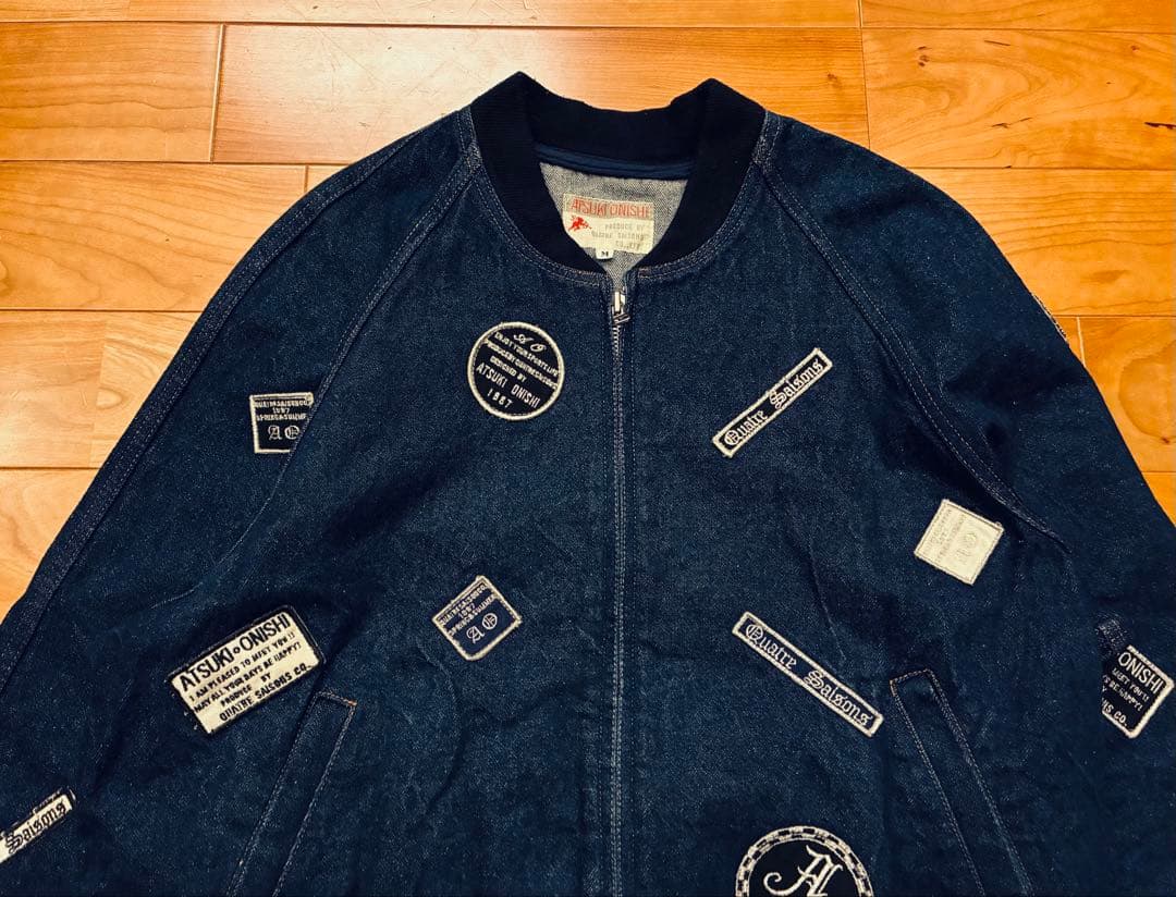 ATSUKI ONISHI アツキオオニシ　デニム　Gジャン 総柄　ワッペン　M