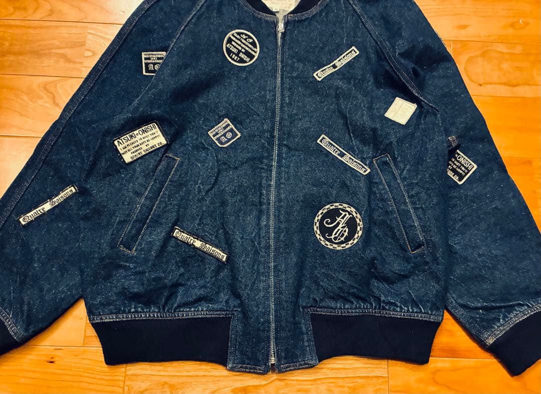 ATSUKI ONISHI アツキオオニシ　デニム　Gジャン 総柄　ワッペン　M