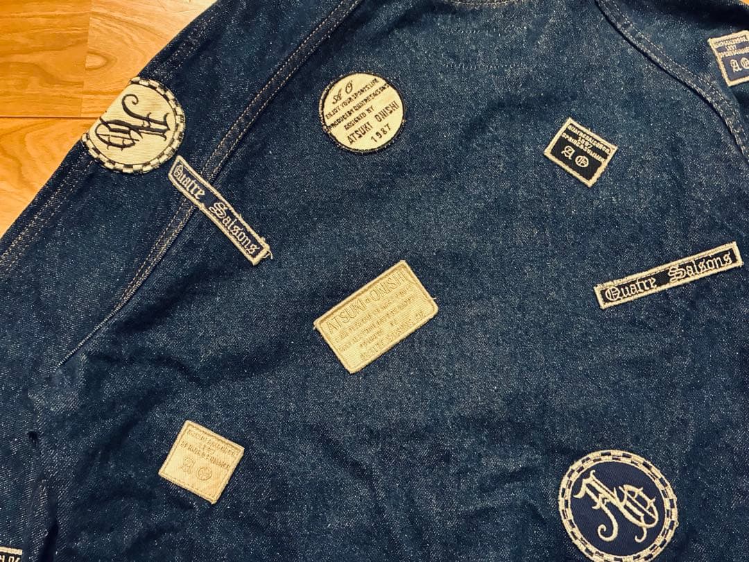 ATSUKI ONISHI アツキオオニシ　デニム　Gジャン 総柄　ワッペン　M