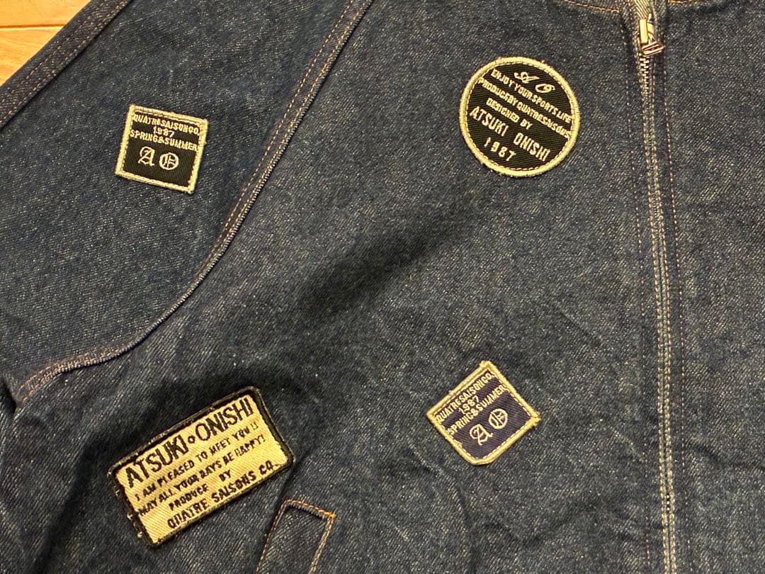ATSUKI ONISHI アツキオオニシ　デニム　Gジャン 総柄　ワッペン　M