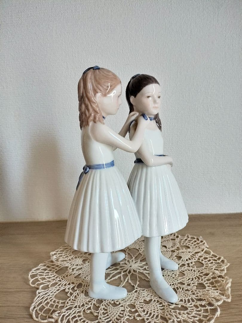ロイヤル・コペンハーゲン　フィギュリン　バレリーナ バレエ　置物 陶器製 2人