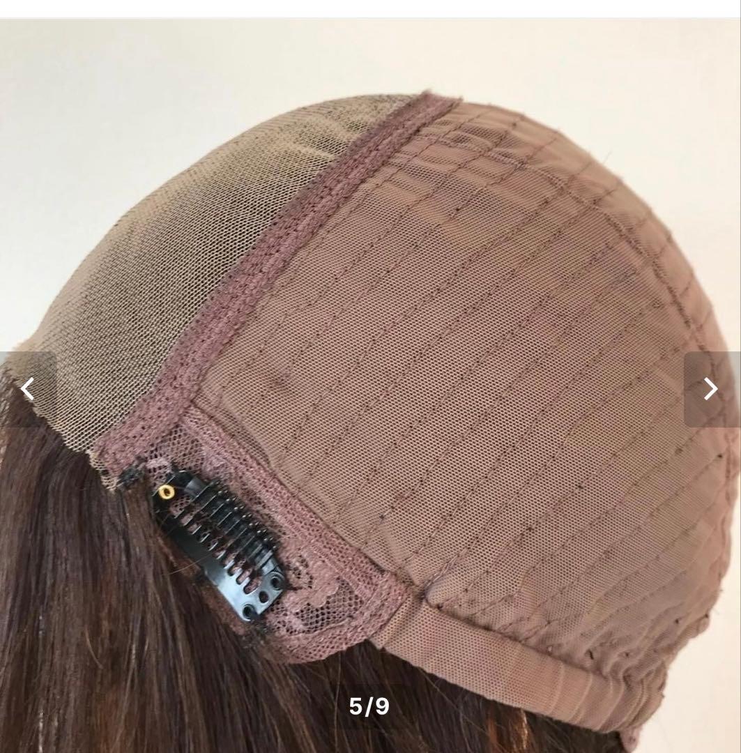 【最終お値下げ！百合子ウィッグ】前髪ありボブ/レミー人毛/アッシュブラウン/M