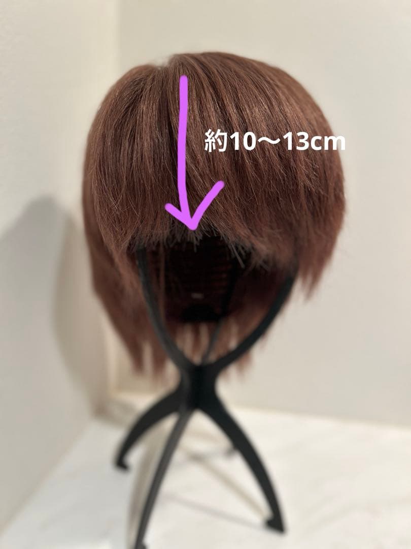 【最終お値下げ！百合子ウィッグ】前髪ありボブ/レミー人毛/アッシュブラウン/M