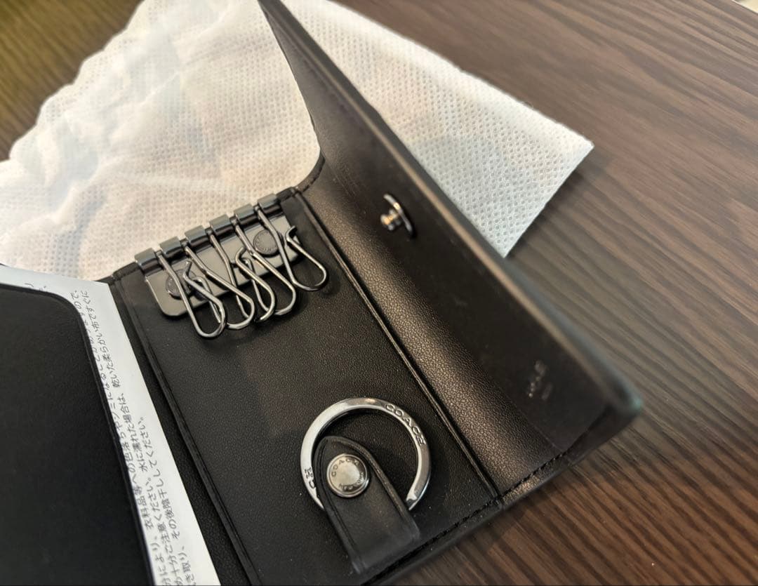 COACH グレー レザー キーケース 新品未使用
