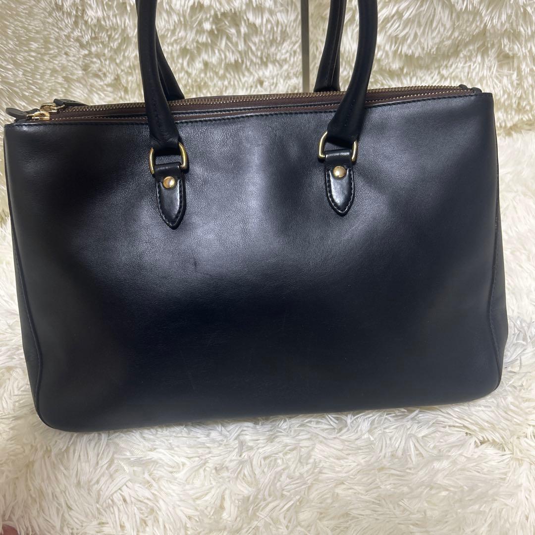 【美品】J&M DAVIDSON 黒 レザー ビジネスバッグ　シグリッド