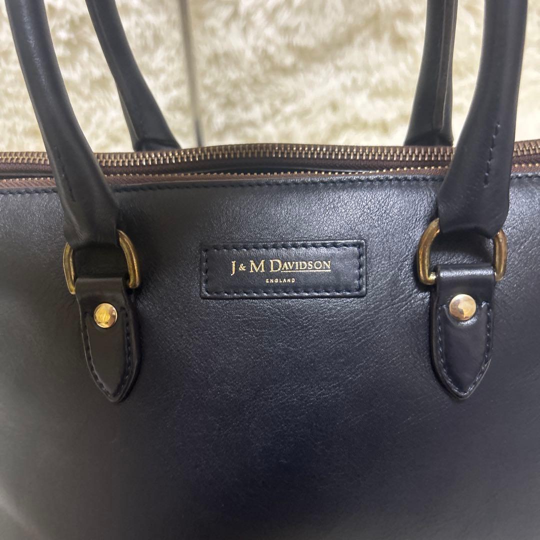 【美品】J&M DAVIDSON 黒 レザー ビジネスバッグ　シグリッド
