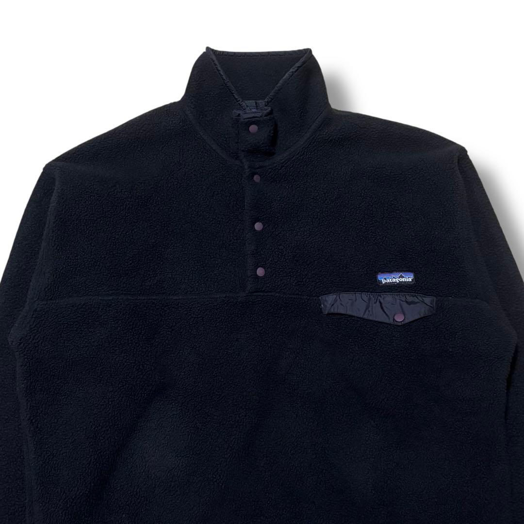 美品 90s 黒黒 L Patagonia シンチラ パタゴニア スナップT