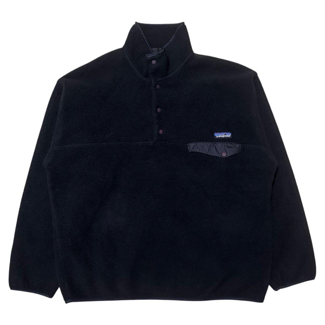 美品 90s 黒黒 L Patagonia シンチラ パタゴニア スナップT