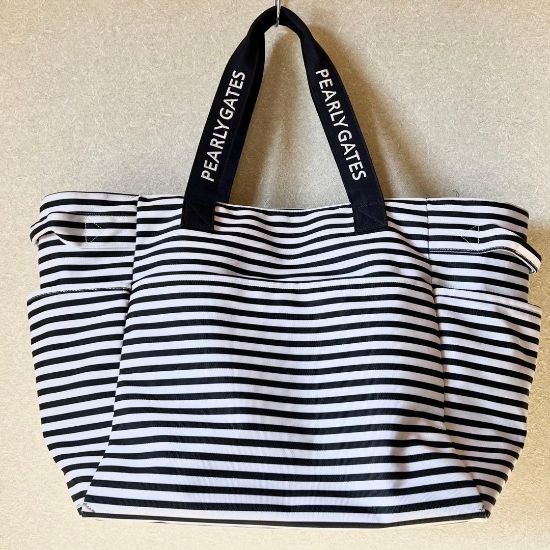 PEARLY GATES ロッカーバッグ　ストライプ　トートバッグ