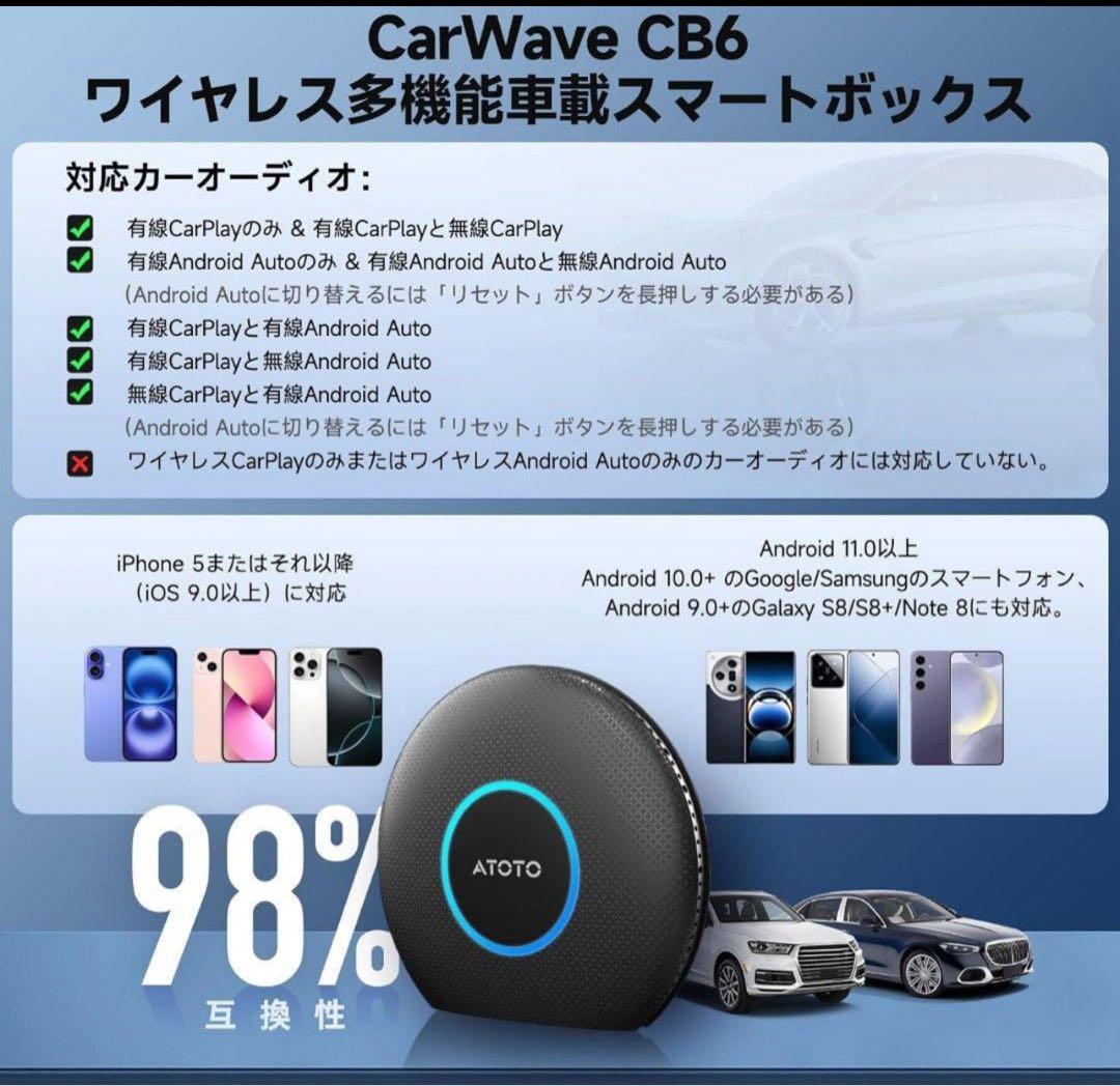 【新品未開封】ATOTO CB6 ワイヤレス スマートボックス　車載　AI