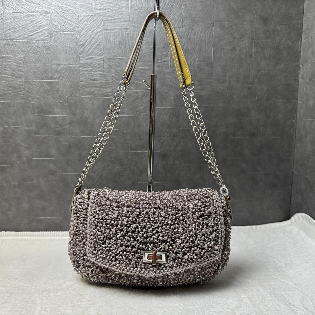 美品☆ANTEPRIMA ワイヤーバッグ　パーティバッグ チェーンショルダー