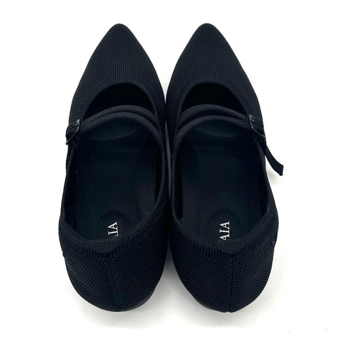 〈美品〉VIVAIA【23cm】ポイントトゥ Vストラップ メリージェーン 黒