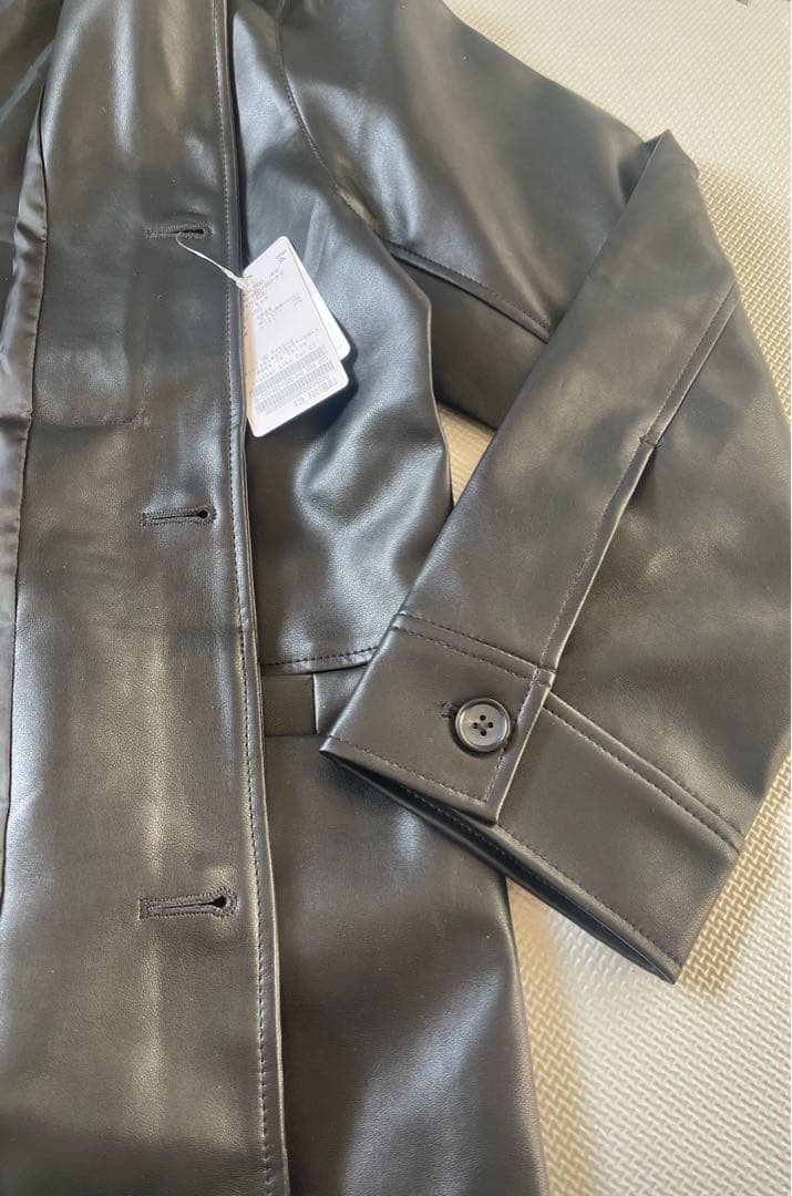 ◉今季新品/ラスト1点❗️ Plage Leather Like Car コート