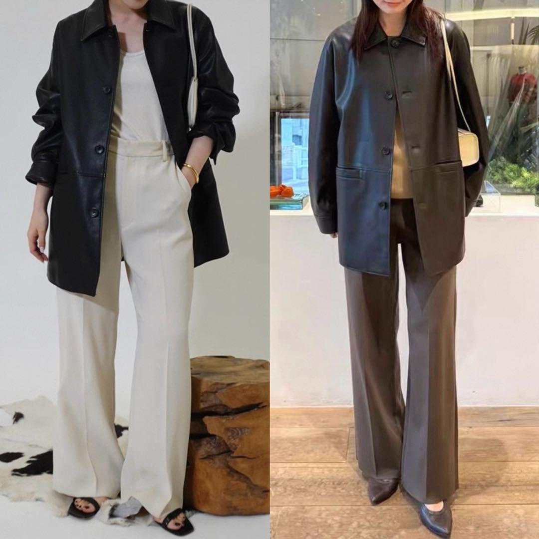 ◉今季新品/ラスト1点❗️ Plage Leather Like Car コート