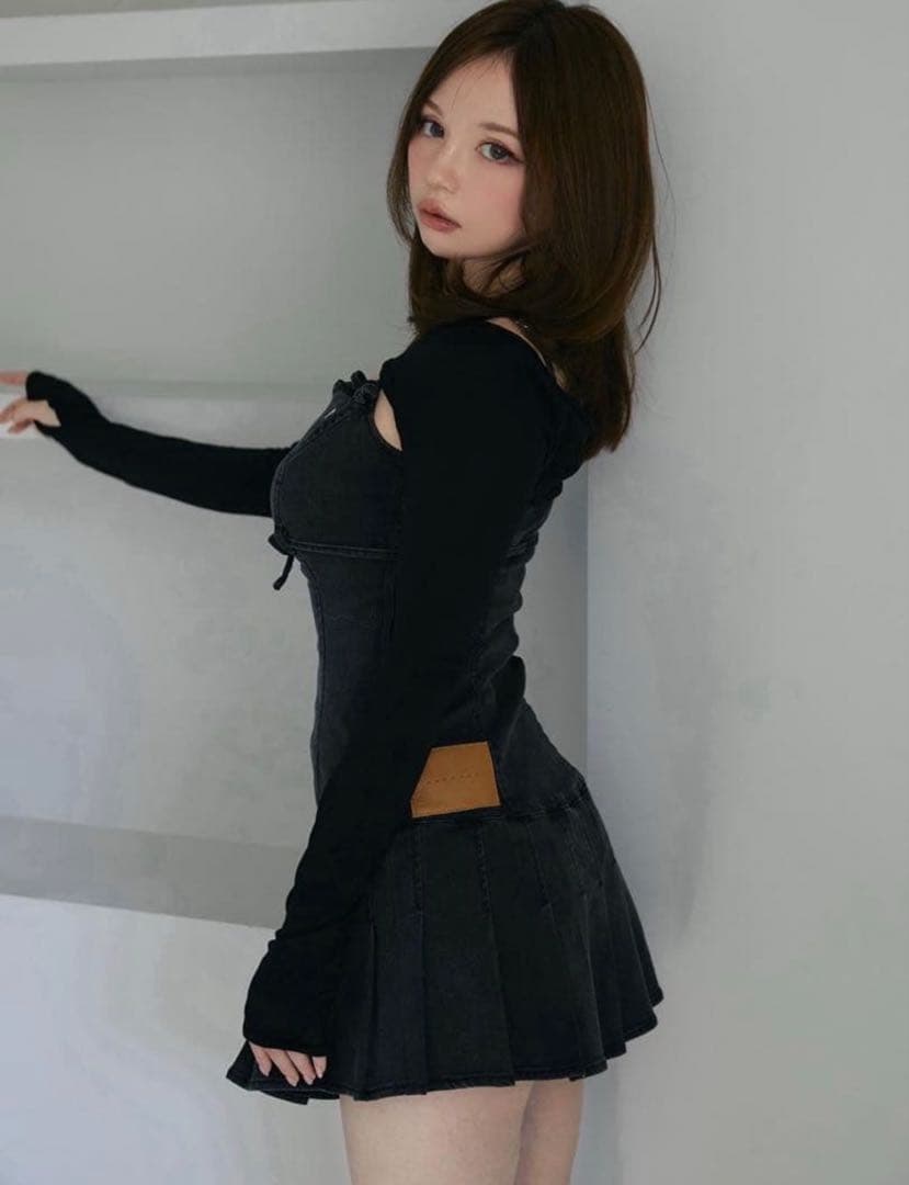 ワンピース andmary bonnie denim mini dress