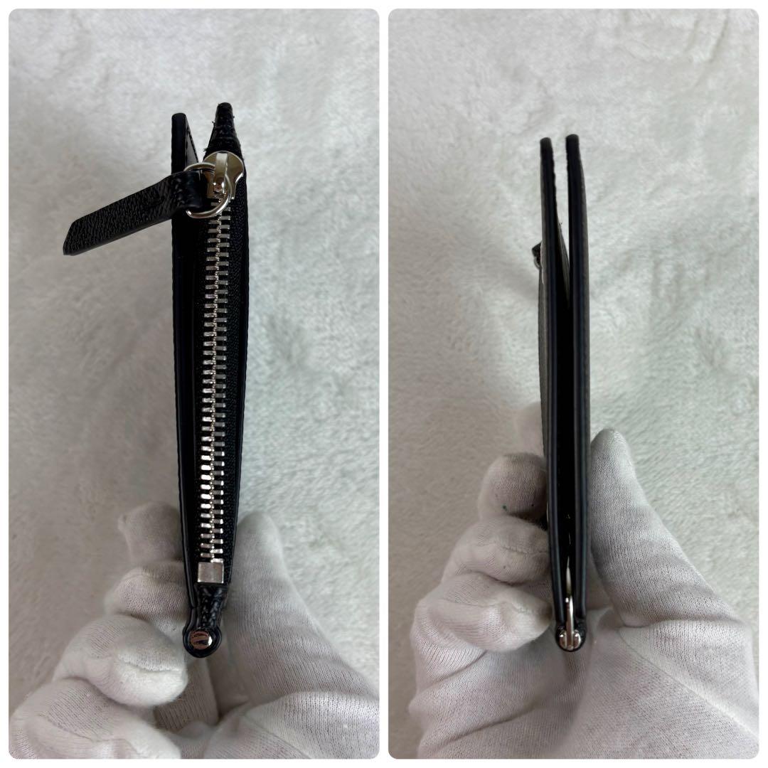 未使用　メゾンマルジェラ　マネークリップ　小銭入れ付き　レザー　黒