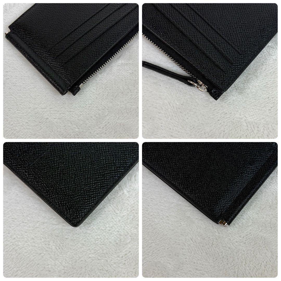 未使用　メゾンマルジェラ　マネークリップ　小銭入れ付き　レザー　黒