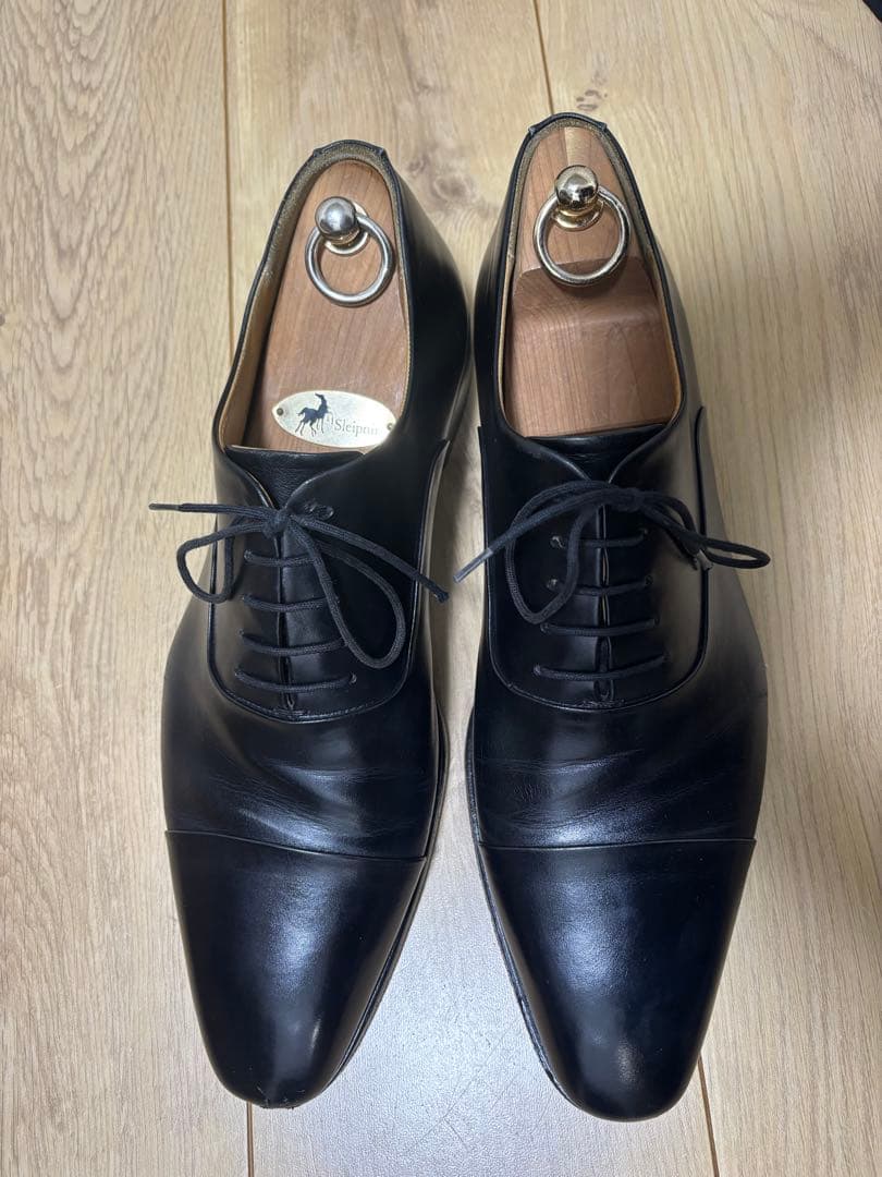 マグナーニ MAGNANNI 内羽根 ストレートチップ ブラック 43