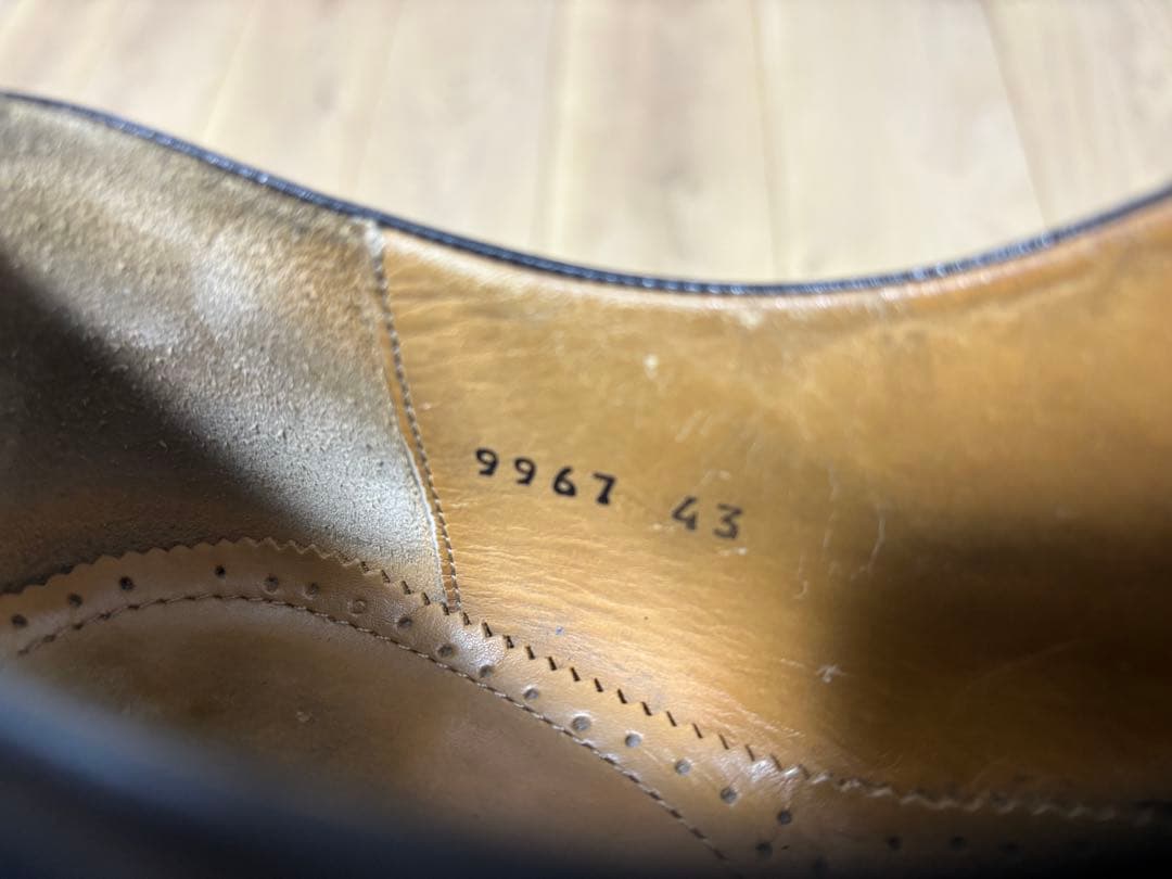 マグナーニ MAGNANNI 内羽根 ストレートチップ ブラック 43